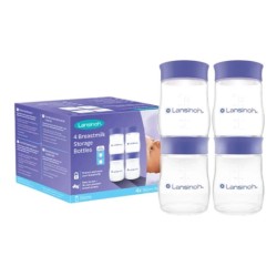 LANSINOH BOUTEILLES DE CONSERVATION LAIT MATERNELLE PACK DE 4